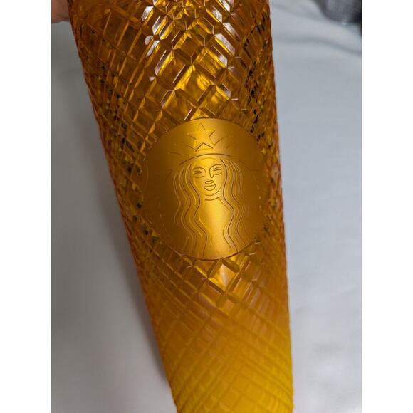 Starbucks 2022 Summer Orange Mango Ombre Jeweled Venti Cold Cup Tumbler 24oz - Picture 2 of 5